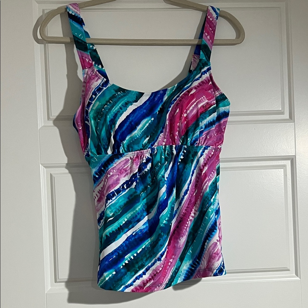 Swimsuits For All Vibrant Pink and Blue Two Piece